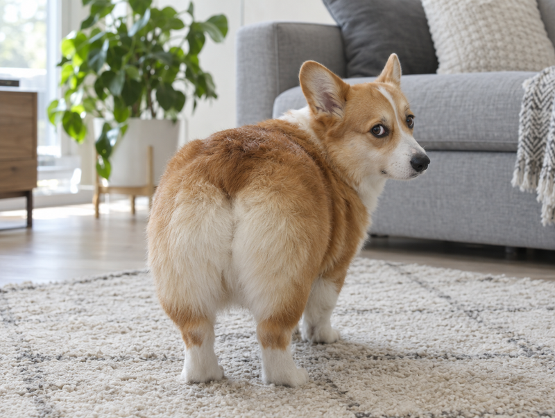 A corgi looking back over its shoulder